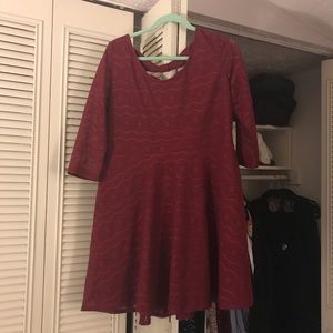 Red Lace target sleeved flare dress size xxl